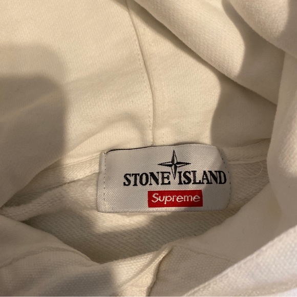 Supreme Stone Island Hooded Sweatshirt size L - Picture 10 of 12